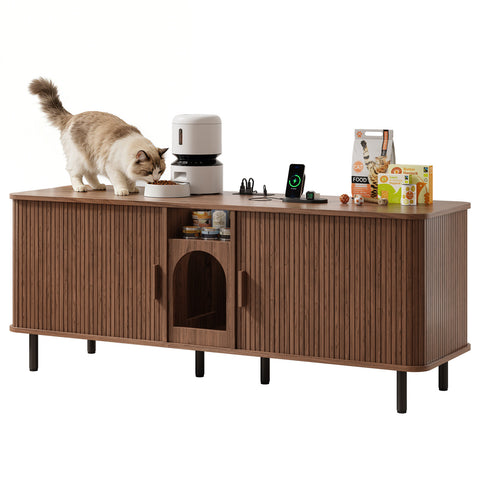 ONBRILL Double Cat Litter Box Enclosure