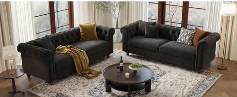 Chesterfield Velvet Loveseat Sofa