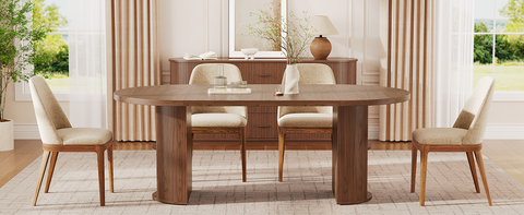 ONBRILL Extendable Tambour Dining Table