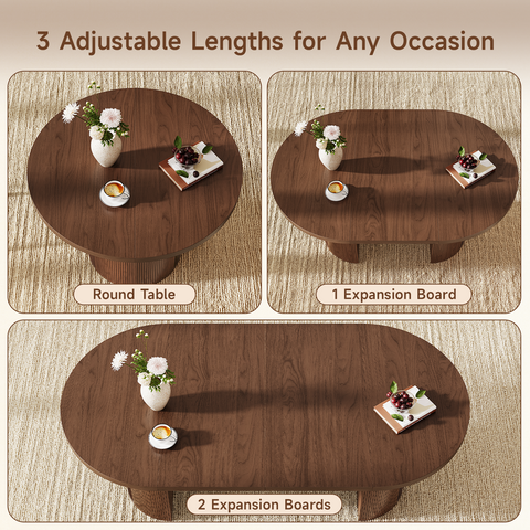 ONBRILL Extendable Tambour Dining Table