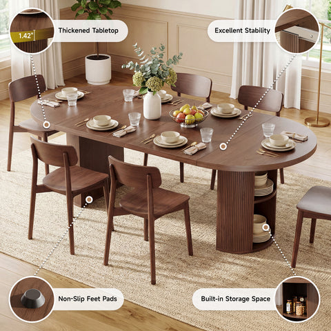 ONBRILL Extendable Tambour Dining Table