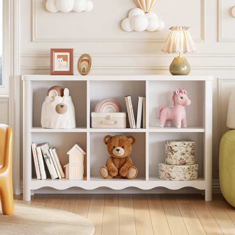 ONBRILL 6-Cube Bookshelf and Toy Storage Organizer
