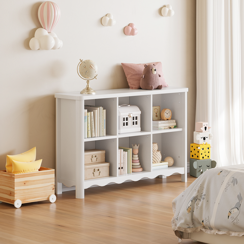 ONBRILL 6-Cube Bookshelf and Toy Storage Organizer