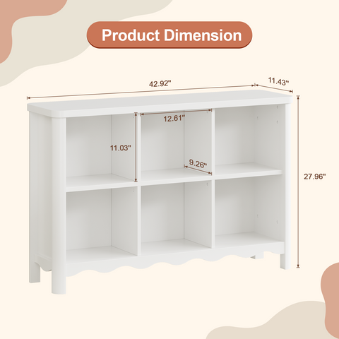 ONBRILL 6-Cube Bookshelf and Toy Storage Organizer