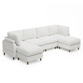 Modern Corduroy 6 Seater Modular Sectional Sofa