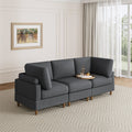 Modern Corduroy 3 Seater Modular Sectional Sofa