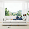 Modern Corduroy 3 Seater Modular Sectional Sofa