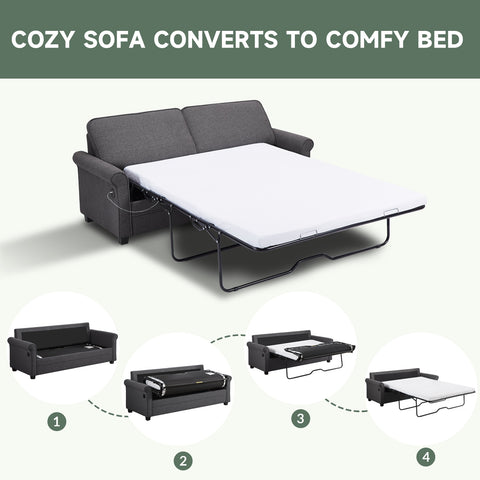 2-in-1 Modern Velvet Pull Out Sofa Bed