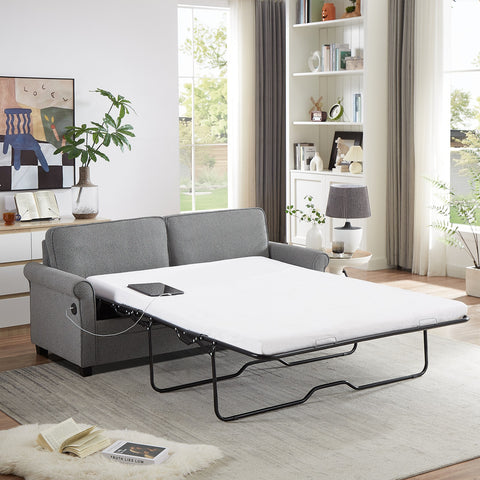 2-in-1 Modern Velvet Pull Out Sofa Bed