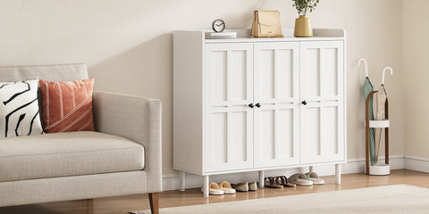 ONBRILL 3-Door Shoe Cabinet with Adjustable Shelves