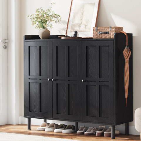 ONBRILL 3-Door Shoe Cabinet with Adjustable Shelves