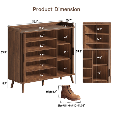 ONBRILL Shoe Cabinet with Sliding Door