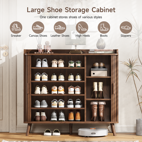 ONBRILL Shoe Cabinet with Sliding Door