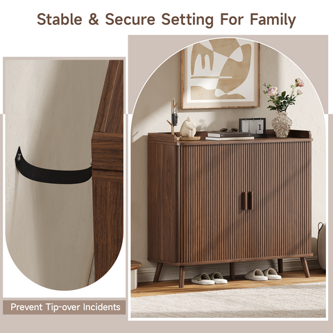 ONBRILL Shoe Cabinet with Sliding Door