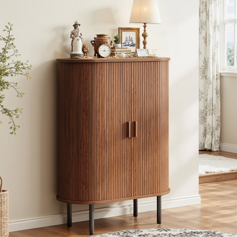 ONBRILL Tall Sideboard Cabinet with Sliding Door