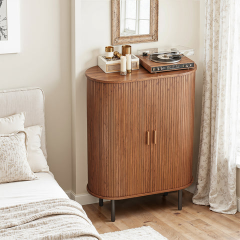 ONBRILL Tall Sideboard Cabinet with Sliding Door