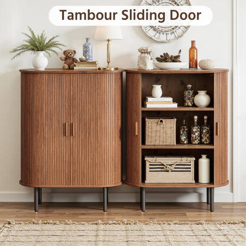 ONBRILL Tall Sideboard Cabinet with Sliding Door