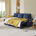 Modern Terry Fleece Sectional Sleeper Sofa with Pull Out Bed