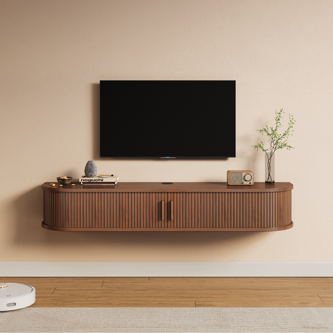 ONBRILL Arpelle 55" Floating TV Stand with Power Outlet for TVs Up to 65"