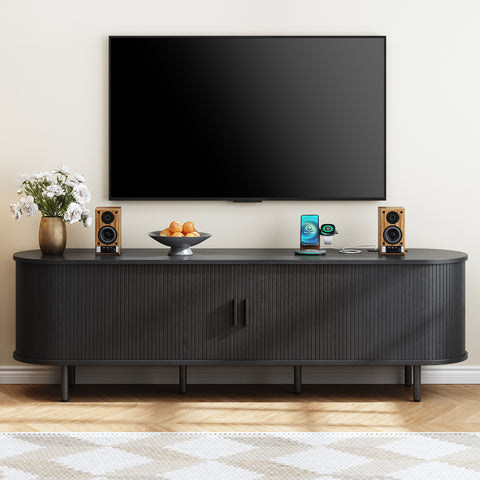 ONBRILL Arpelle 69" TV Stand with Power Outlet for TVs Up to 80"