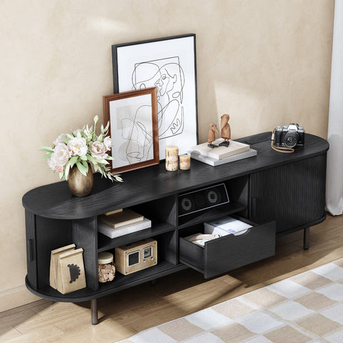 ONBRILL Arpelle 69" TV Stand with Power Outlet for TVs Up to 80"