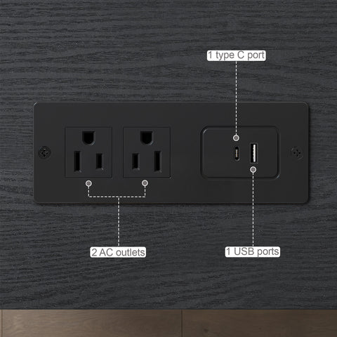 ONBRILL Arpelle 69" TV Stand with Power Outlet for TVs Up to 80"